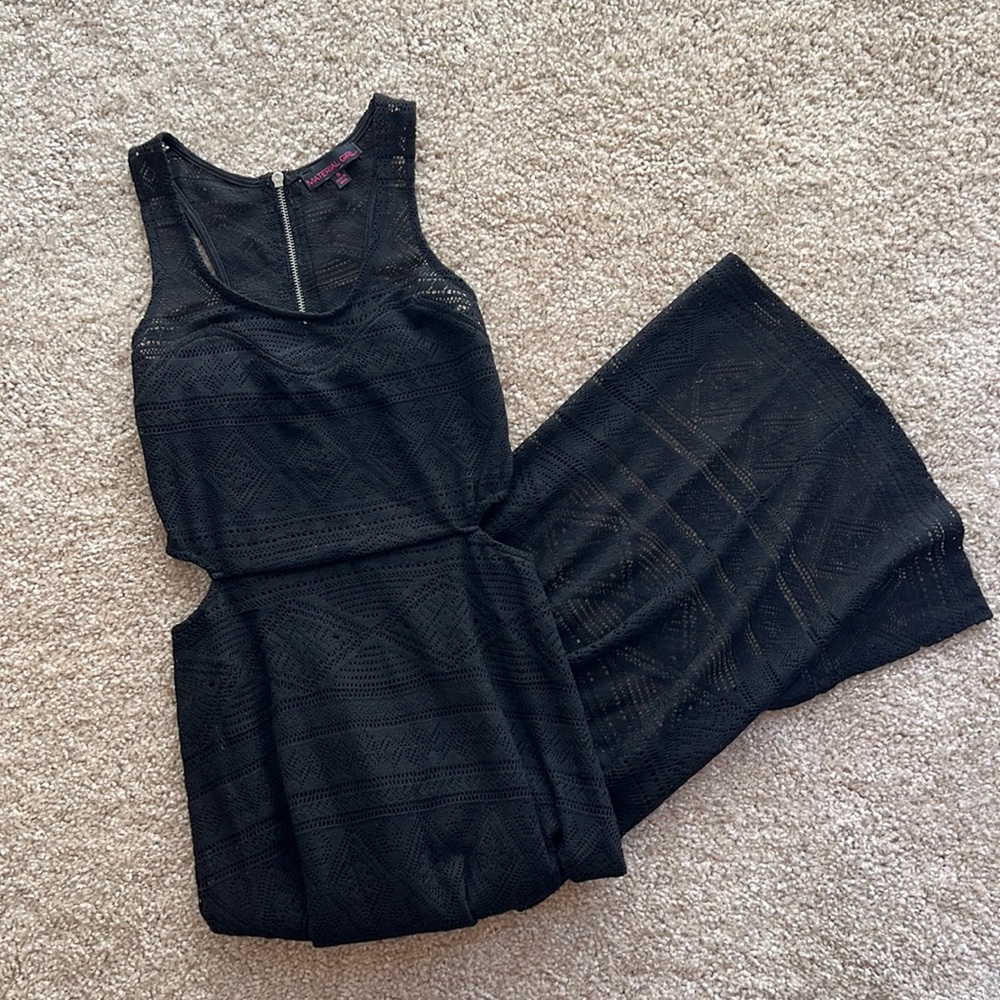 Black Lace High Low Dress
